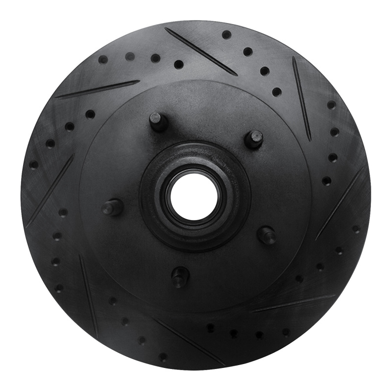 Ford Expedition Brake Rotor (1) - Front Right - R1 Concepts - Drilled & Slotted - Black - `97-`00